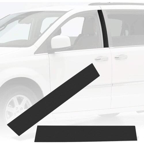 For Dodge Grand Caravan Pair Black Front B Pillar Post Moulding Cover Trim Caps 926-446 926-445 5020664AA 5020665AA