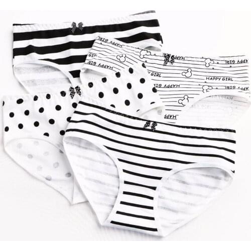 New Cotton Underwear Women Panties Girls Briefs Sexy Panties Cueca Printed Calcinhas Solid Shorts Underpants Panty Femme Woman