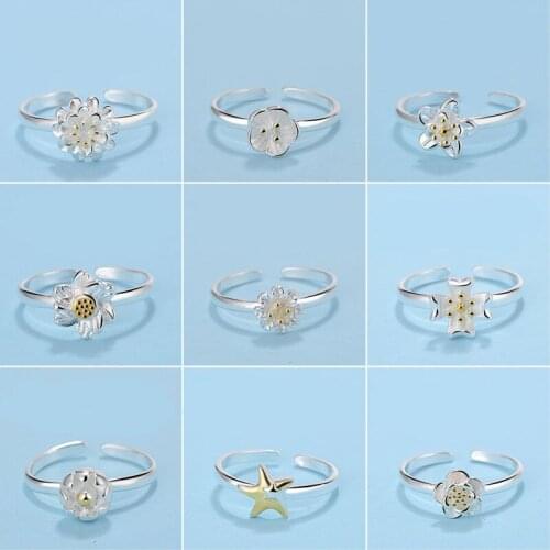 New Arrival Jewelry Silver Adjustable Opening Rings For Children Girls Birthday Gift Jewelry Accessory Big Promotion