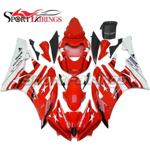 Injection Fairings For Yamaha YZF600 R6 06 07 2006 2007 Plastics ABS Motorcycle Full Fairing Kit Bodywork Cowling Red White