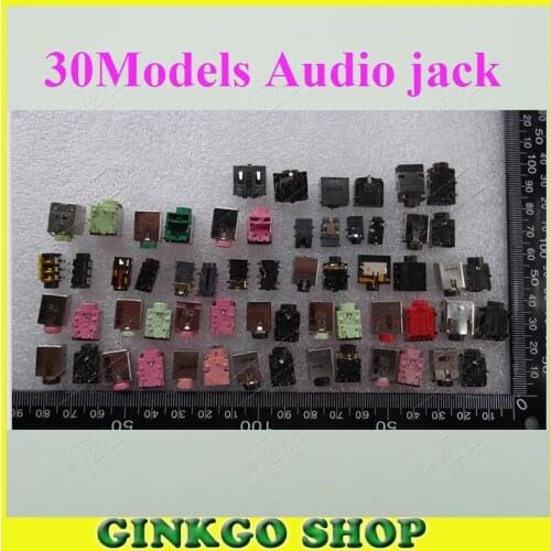Wholesales 30Models, 180pcs New Laptop Audio jack connector Headphone sockect Port free shipping