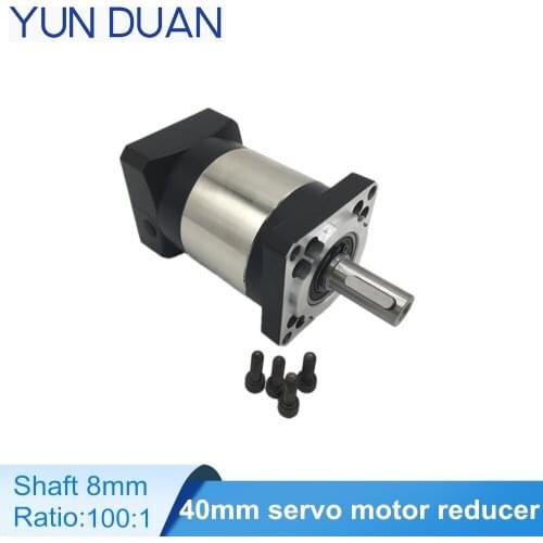 Ratio100 high precision 4000rpm planetary gearbox reducer,8mm input reducer,50W/100W,40mm servo motor 100:1 gearbox