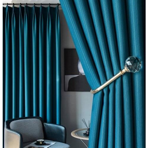 Full Blackout Curtains Finished Custom Thick Jacquard For Bedroom Living Room Insulation Soundproof Curtain