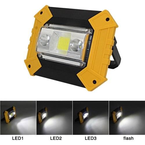 Portable COB LED Work Light USB Rechargeable Emergency Lamp Waterproof IP65 LED Flood Lights for Camping Hiking Car Repairing