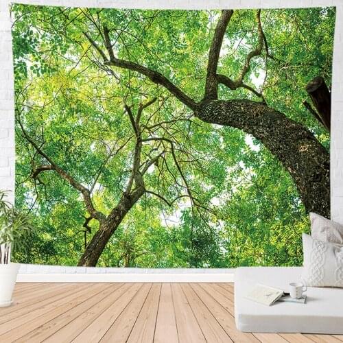 Nature Forest Landscape Tapestry Tree of Life Picture Trippy Tapiz Boho Decor Carpet Dorm Decorative Wall Tapestries Blanket Rug