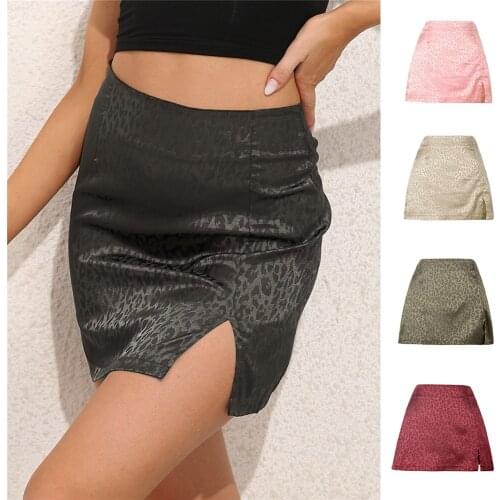 QLUKEOYY S-XL Leopard Print Summer Women Skirts 2020 High Waist Stitching Student Women Cute Sweet Girls Dance Mini Skirt