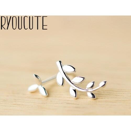 RYOUCUTE 100% Real Silver Color Clover Leaf Earrings for Women Wedding Jewelry Statement Earring Brincos Pendientes