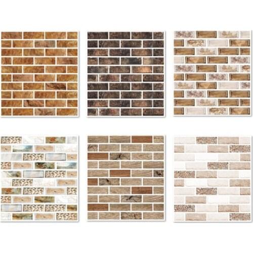 Self-adhesive Wall Stickers Waterproof Foam Panel Tile Brick Pattern 3D Stickers for Home Bar Decoration Wall Decor Stickers