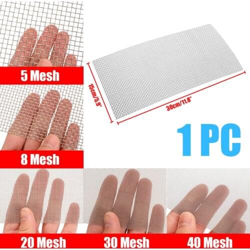 High Strength Woven Wire Mesh Sheet Stainless Steel Woven Cloth Screen Wire Filter Sheet 6x12'' 5/8/20/30/40 Mesh