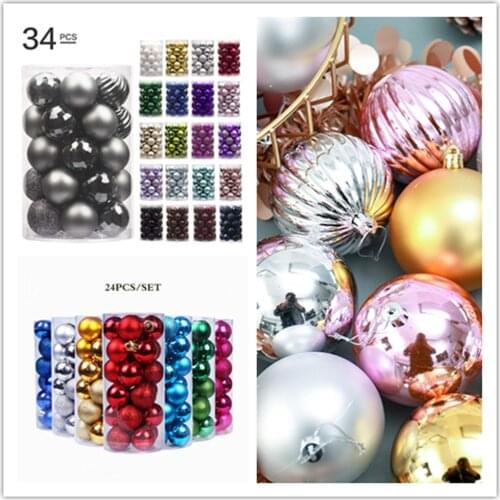 8cm Christmas Ball Decorations White Champagne Gold Drawing Ball Christmas Tree Pendant Gift High-end Christmas Balls Home Decor