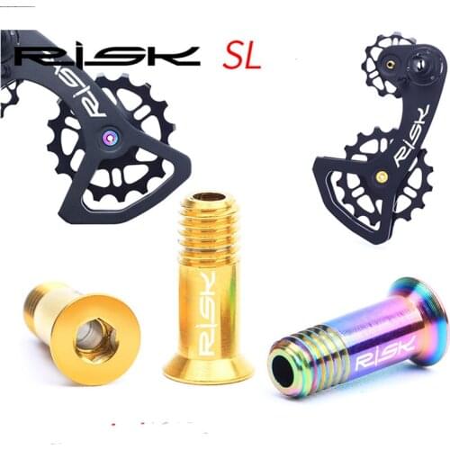 SL Titanium M5x14.2mm Road Bike Cycling Bicycle Rear Derailleur Jockey Wheel Fixed Bolt Screw bike Ti bolts For Pulley Screws