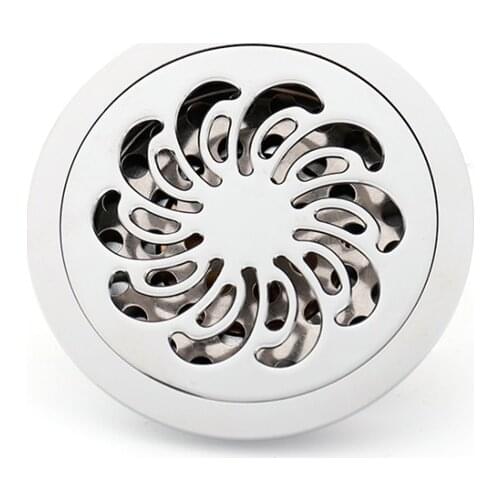 1pc Drains Bathroom Floor drain Shower Floor cover Brass Chrome Finished Shower Drain Bathtub Round Shower Drains
