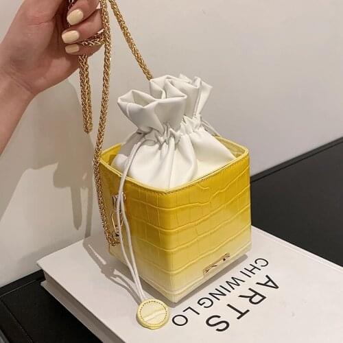 Stone pattern Hard Box Crossbody bag 2021 Summer New Quality PU Leather Womens Designer Handbag Chain Shoulder Messenger Bag