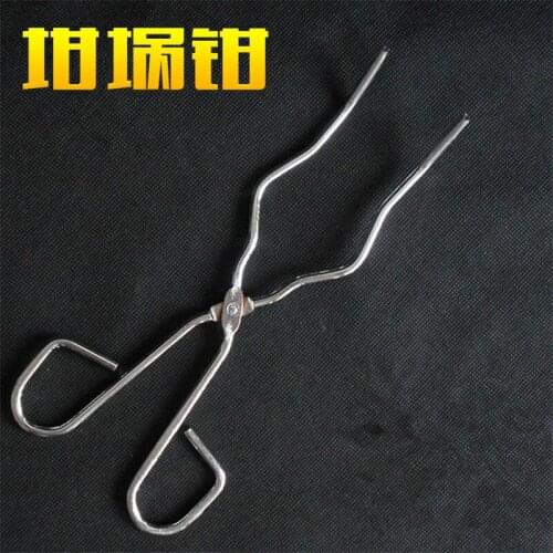 Crucible tongs Flask clamp with tongs Griddle clip chrome plated Chemical equipment teaching instrument