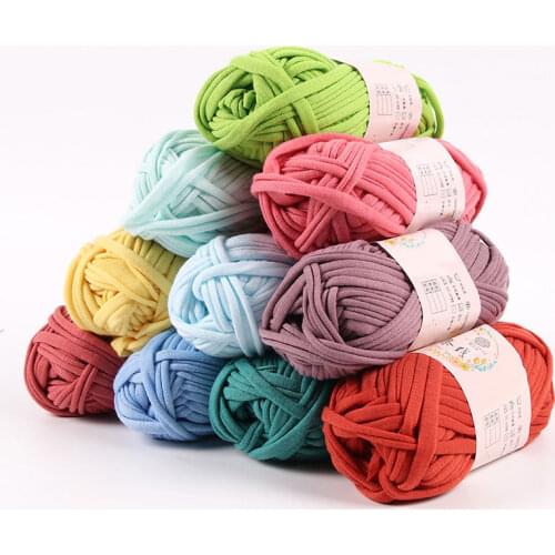 Cloth Strip Bag Line Thick Yarn Fashion Hand Woven Carpet Mat Wool Hand Crochet Handmade Bag DIY Sewing Knitting Supplies