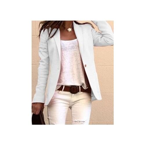 Womens Work Office Blazers Long Sleeve Open Front Casual Suit Jackets