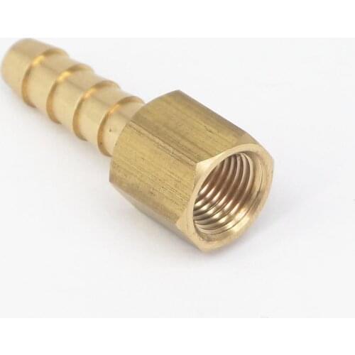 1/8" NPT Female x 1/4" Hose Barb Tail Brass Fuel Fitting Connector Adapter