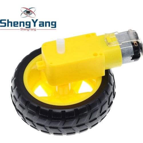 1set package Deceleration DC motor + supporting wheels , a / smart car chassis, motor / robot car wheels