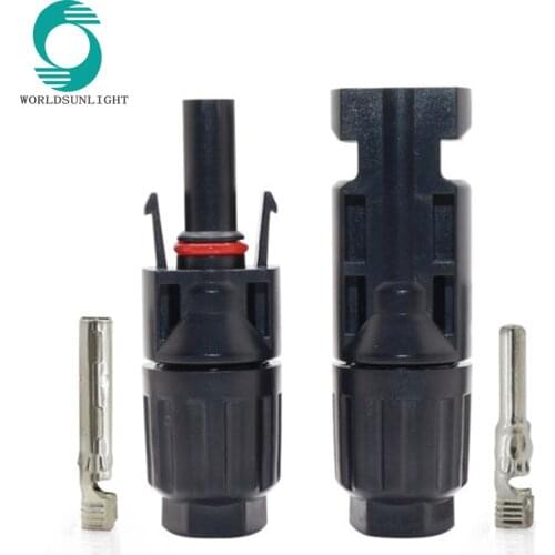 1 Pair Solar Connector PV Solar Panel Connectors Male & Female IP67 CE 1000Vdc for Solar Cable 2.5mm2 4mm2 6mm2