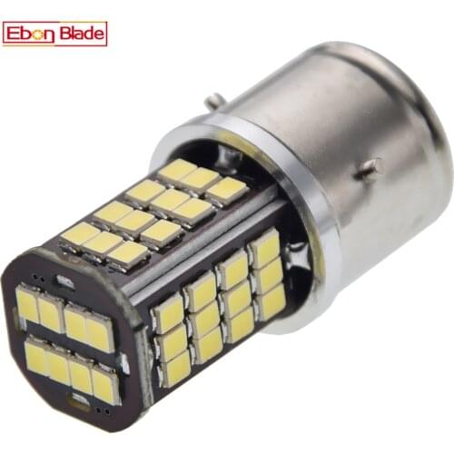 1Pcs BA21S LED Bulb Motorcycle Headlight Lamp 6V 12V 24V DC 56 SMD White 6000K For Motorbike Scooter Vintage Classic Car Light