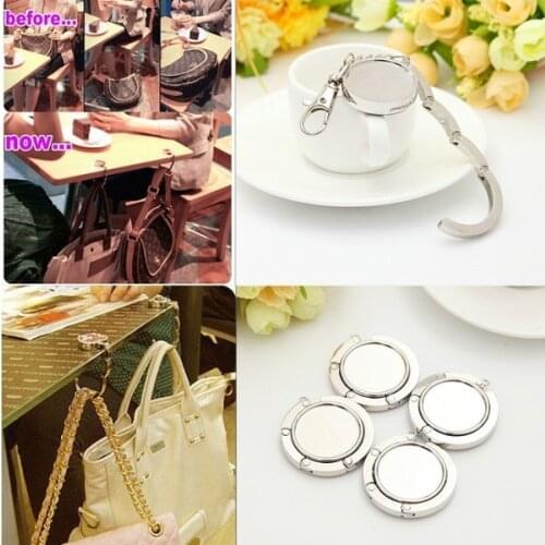 1 Pc High Quality Blank DIY Folding Purse Bag Handbag Hook Hanger Holder Alloy