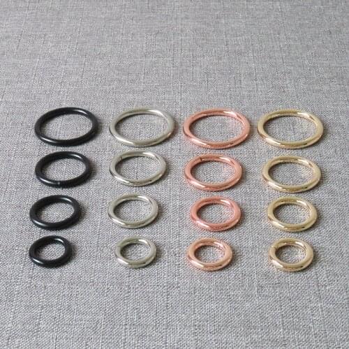 100Pcs 15mm 20mm 25mm 32mm Webbing Metal O Rings Belt Buckle For Bag Dog Pet Harness Collar Clasp Sewing Garment DIY Accessory