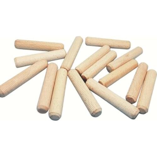 100PCS Cabinet Drawer Round Fluted Wood Wooden Craft Dowel Pins Rods 8x50mm 8x40mm