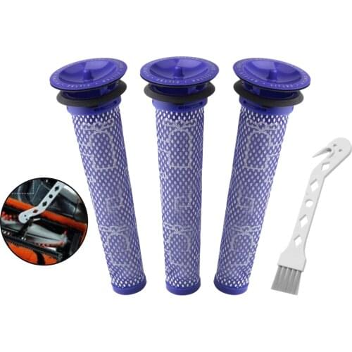 3x Pre Filter &Brush For Dyson DC58 DC59 V6 V7 V8 Cordless Vacuum Cleaner
