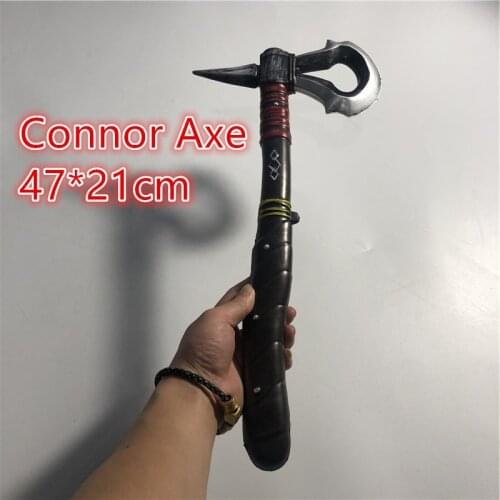 47cm Cosplay Assassins Connors Ken Way Desmond Lucy Axe Deluxe PU Axe Hatchet Toy Swords PU Ation Figure Toy Gift for Kids