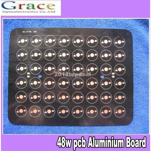 48W 24x2 225*175MM Aluminium PCB Circuit Board for 48pcs x 1W,3W High Power LED 5pcs