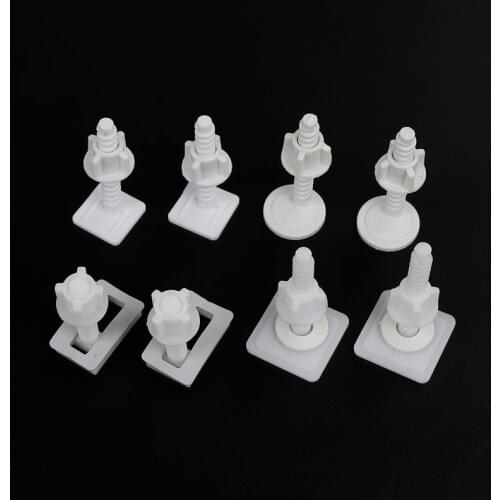 4x Toilet Seat Hinges Mountings Set with Fittings Screws For Toilet Accessories