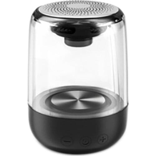 Bluetooth Speaker, Portable Adjustable 7-Color Light 360° Stereo Sound Crystal Glass Music Speakers