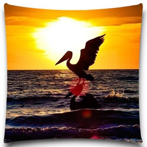 Swan Peacock pattern Bird animals cotton polyester Square cushion cover sofa home decor Decorative throw pillow case