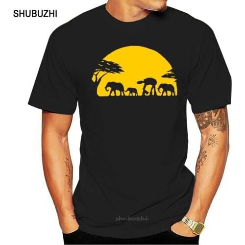 T Shirt Men Loose Size Tshirt Mens Adult Elephants And Imperial Walker Across African Safari T-shirt Tee