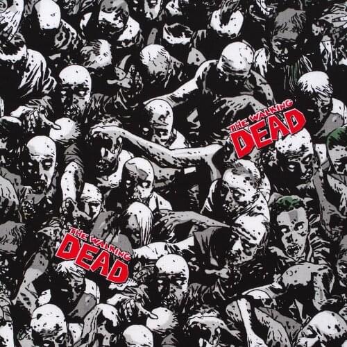 1 yard Walking Dead Zombies, The Walking Dead printed Cotton Woven Fabric (width=108cm)