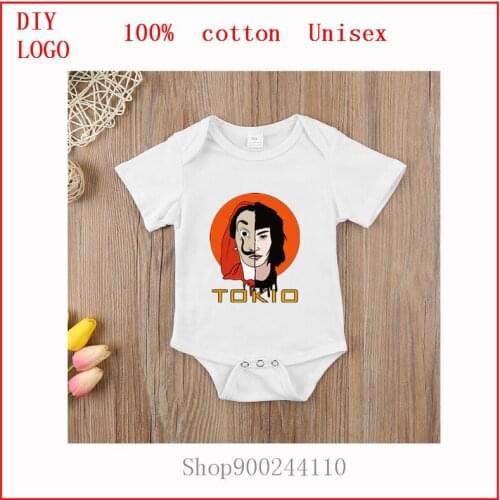 La casa de Bodysuits Baby Summer Short Sleeve Costumes Pajamas New Baby Boys Girls Shower Present Casual Jumpsuit One-Pieces