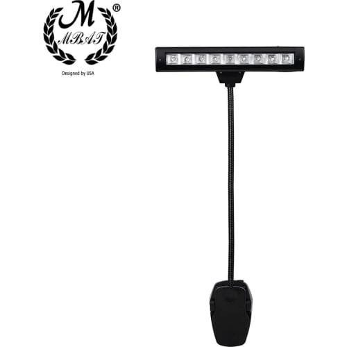 M MBAT LED Reading Lamp Flexible Book Sheet Music Stand Light Adjustable Rechargeable Reading Light Student Dormitory Lights