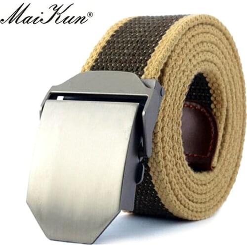 Automatic Buckle Canvas Belts for Man Women Tactical Military Canvas Men Belts for Jeans Casual All-match Male Straps