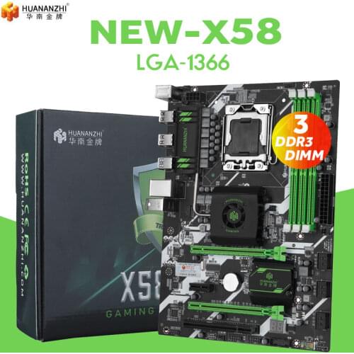 HUANANZHI X58 LGA 1366 motherboard Memory 3 channels LGA1366 support REG ECC DDR3 and xeon processor USB3.0 AMD RX Series 1366