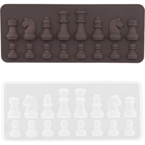 International Chess Shape Silicone Mold Fondant Cake DIY Chocolate Ice Cube Mold Kitchen Baking Tray Tools Baking Molds Cooking