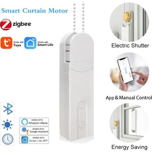 Zigbee Tuya Smart Curtain Montor Roller Blinds Electric Motor Smarthome Control Works With Alexa Google Home Assistant