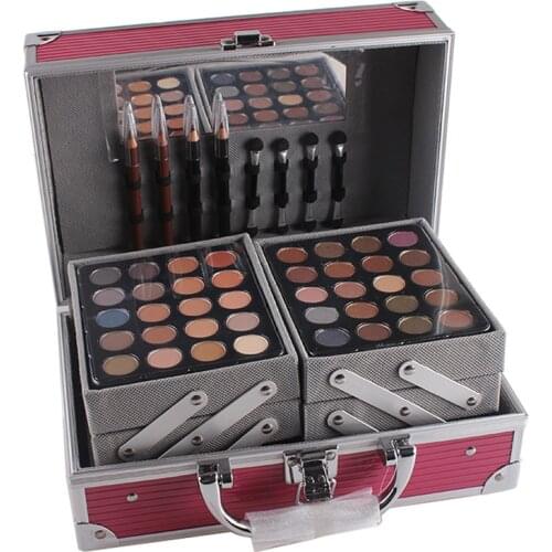 Miss Rose Professional Makeup Set With Aluminum Box High Quality Eye Shadow Gift Box For Makeup Artist TSLM1