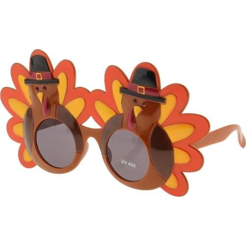 Novelty Turkey Sunglasses Cartoon Eyeglasses Fancy Dress Costume Thanksgiving Day Christmas Gag Gift Photo Props