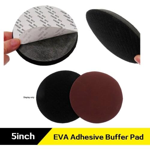 5pcs EVA Medium Density Cushion Pad 5" 125mm Conversion Pad Buffer Backing Pad for Sanding Pads Automobiles Abrasive Tools