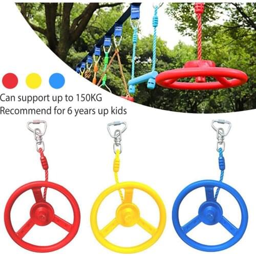 Hanging Obstacle With Rope Training Equipment For Kids Children Backyard Outdoors Indoors Playing Ninja Wheel Obstacle Course
