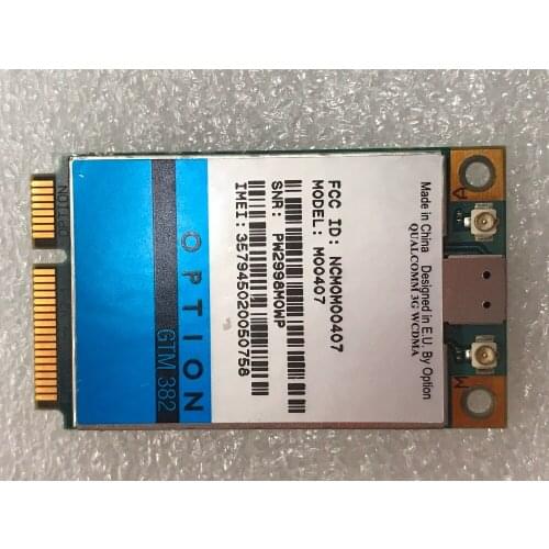 UNLOCKED MINI PCIE GTM382 GTM 382 MO0407 Wireless 3G WWAN ADAPTER CARD
