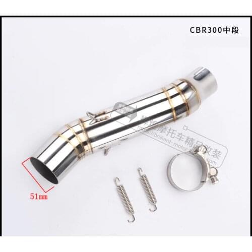 Motorcycle Exhaust middle pipe Connect Pipe Muffler Escap link pipe section adapter pipe for HONDA CBR300 CBR400 CBR 300 400