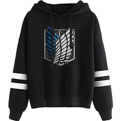 Hot broadcast Anime Attack on Titan Hoodies Women Men Sweatshirt Attack on Titan Girls Anime Sweatshirt Harajuku Women Hoody