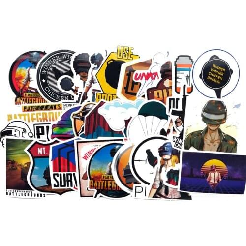 30Pcs Pubg Game Playerunknowns Battlegrounds Eat Chicken Waterproof toy Sticker Laptop Luggage Phone Skateboard Guitar