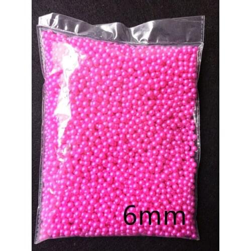Pick Size 6mm 8mm deep pink Pearl Cabochon Round ABS Beads 500g Jewelry Findings DIY Pearlized Pearl Beads for Jewelry Making